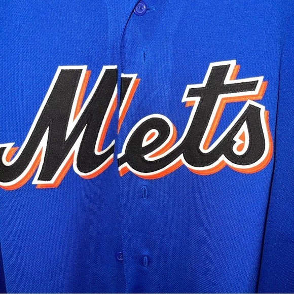 Majestic New York Mets Vintage Royal Blue Jersey Adult Size 2X - Picture 2 of 6
